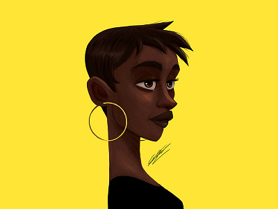 Black girl portrait art black woman character character design drawing girl illustration illustration art portrait woman woman portrait