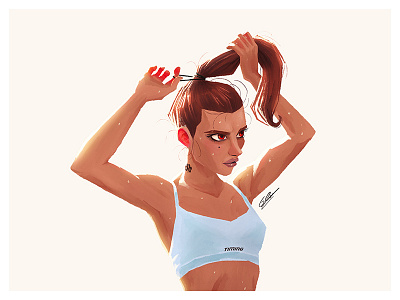 ATHLETE GIRL athlete athletic character design dessin digital art digital illustration drawing fashion fashion illustration girl illustration illustration art sport woman