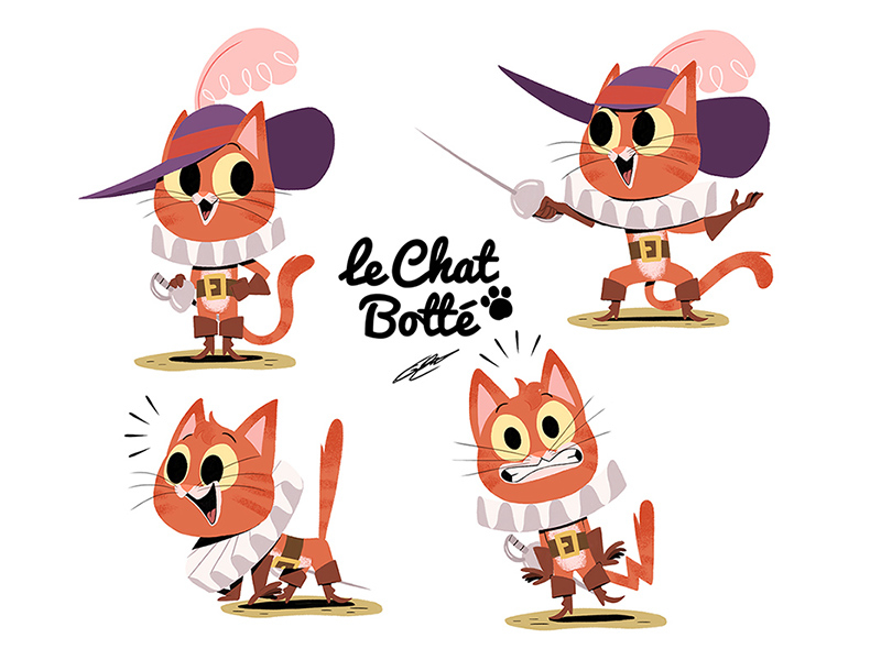 CHAT BOTTE (Puss in Boots) animal cat character character design children book illustration childrens book childrens illustration dessin digital illustration drawing illustration illustration art kids illustration puss in boots tales