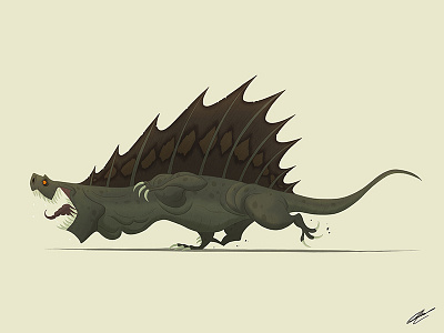 DIMETRODON art character character design dessin digital art digital illustration dinos dinosaur dinosaurus drawing illustration illustration art reptile