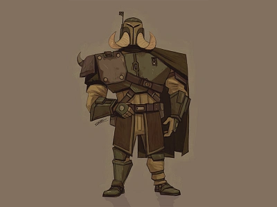 BOUNTY HUNTER MANDALORIAN art bounty hunter character character design dessin drawing fanart illustration illustration art ipad mandalorian procreate star wars star wars fanart