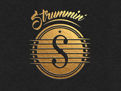 Strummin' brand brand identity chords guitar illustrator logo logo design music strumming vector