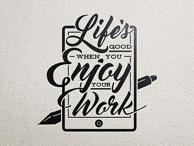 Life's Good design graphic designer illustration lettering lifes good logo typography