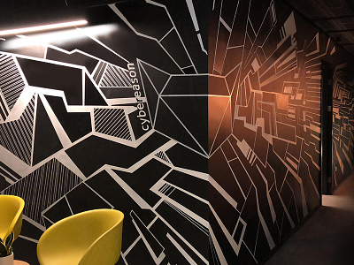 CBR Wall Graffiti / Cybereason New TLV Office