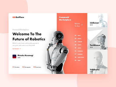 Exploration-2 concept creative design ecommerce futurist minimal robotics ui ux web website