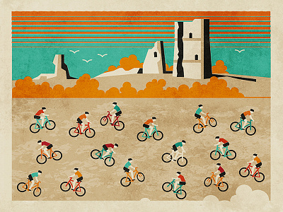 Bike Crazy bike castle cycling essex hadleigh poster