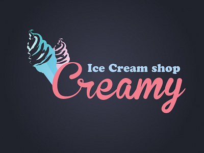 Creamy Ice cream Logo Idea adobe design graphic illustrator logo simple