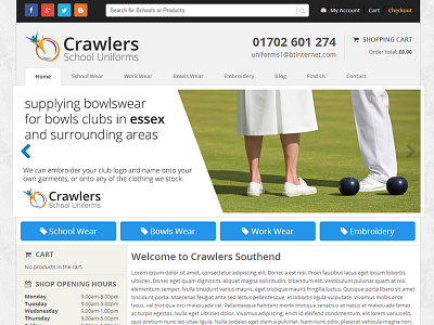 Crawlers uniform website design