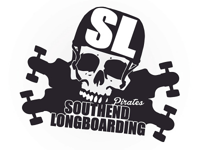 Longboarding Community Logo black community design eps essex logo longboarding photoshop skateboarding southend vector white
