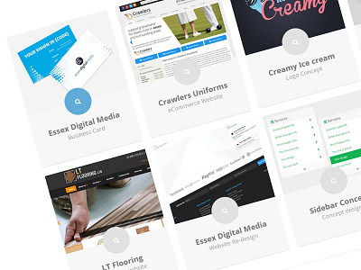 Personal Portfolio Concept columns hover personal portfolio preview ui ux