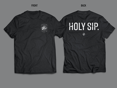 Ship Shine | Holy Sip Shirt alcohol alcohol branding brand branding design holy sip logo michigan moonshine shirt shirt design sip tshirt tshirt art tshirts