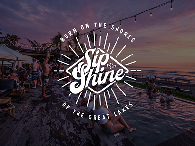 Sip Shine alcohol alcohol branding brand branding design logo michigan moonshine typography