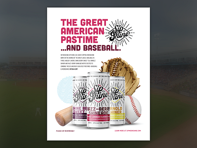 Sip Shine | Ad ad design advertising baseball brand branding logo magazine magazine ad michigan print