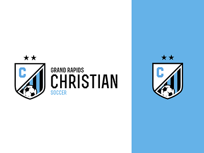 Gr Christian Soccer brand branding futbol logo shield soccer sports logo