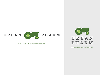 Urban Pharm barn brand branding logo michigan property management real estate tractor
