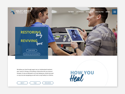 Hulst Jepsen michigan physical therapy ui web web design website wordpress