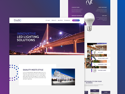 Diode LED Solutions | Concept concept landing page led product page splash page web website