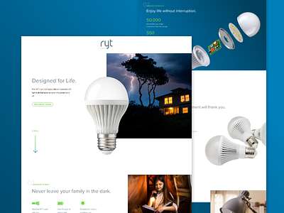 Ryt Light | Concept concept gradient led web website