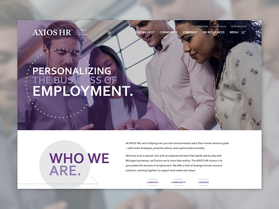 Axios HR grand rapids hr human resources michigan redesign ui web web design website wordpress
