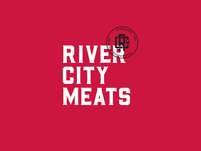 River City Meats Logo Variation brand branding icon logo mark michigan typography