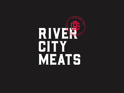 River City Meats Logo brand branding design logo michigan