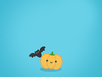 Sp00ktober animation bat cute graphics flat ghost graphic design halloween illustration kawaii motion graphics pumpkin sp00ky spooky vector