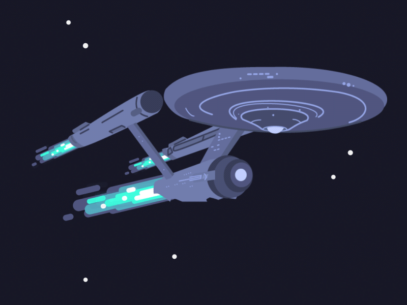 USS Enterprise animation cute graphics flat gene roddenberry gif graphic design graphics icon illustration illustration artist illustrator motivation sci fi sci fi science fiction space star trek uss enterprise vector vector art