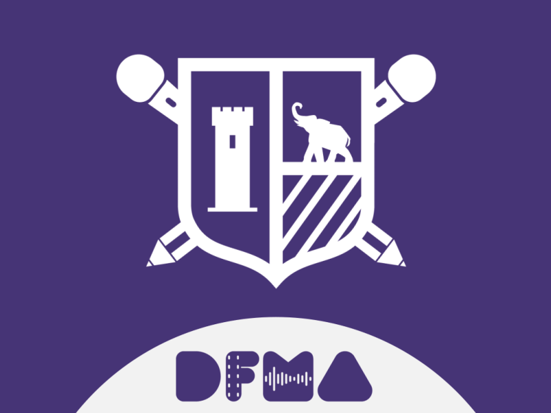 DFMA Logo Animation academy animation badge branding chairty design flat gif graphic design icon illustration logo logo animation school vector