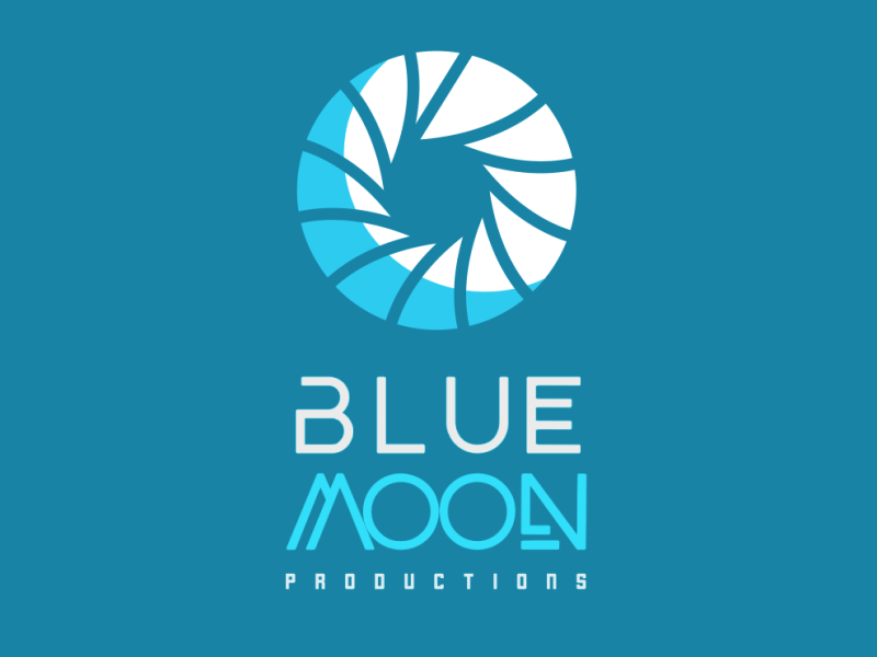 Blue Moon animation aperture branding design flat gif graphic design icon illustration logo logo animation moon typography vector