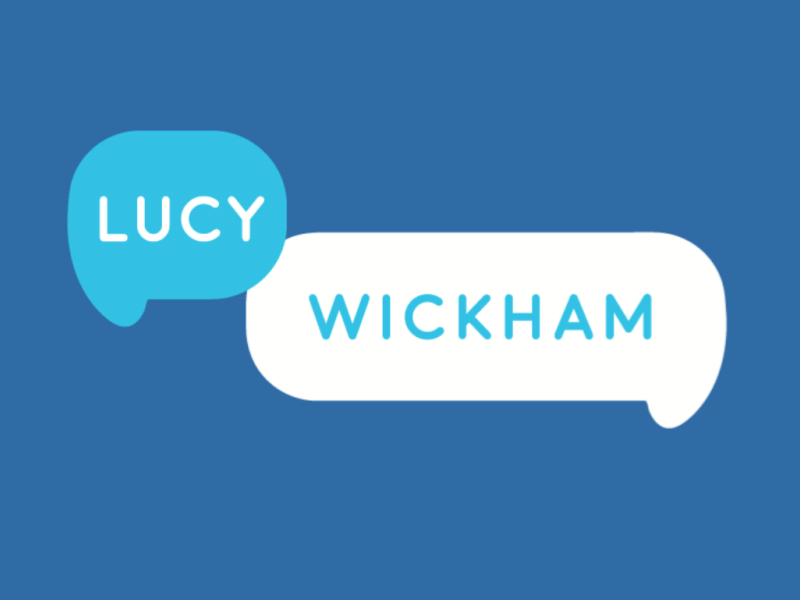 Lucy Wickham animation branding cute graphics design flat gif graphic design icon illustration logo logo animation messages typography vector