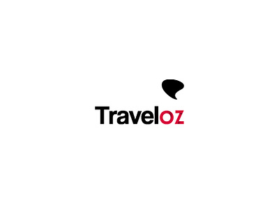 Logo TravelOz bold colors bold design bold font brand identity