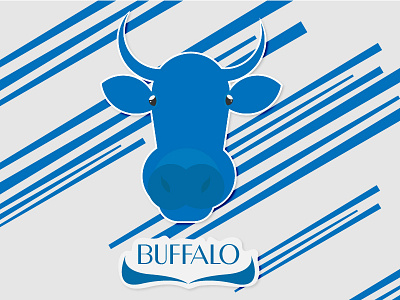 illustration - Buffalo badge buffalo illustrator sticker