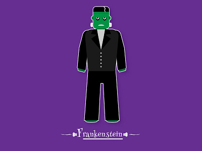 Frankenstine cartoon character frankenstine illustrator sticker