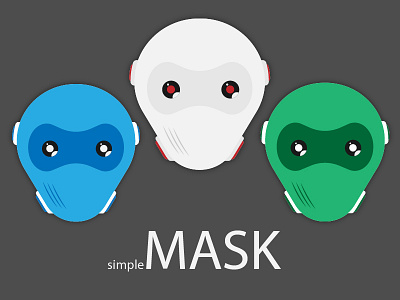 Simple Mask children face friendly illustrator mask sticker