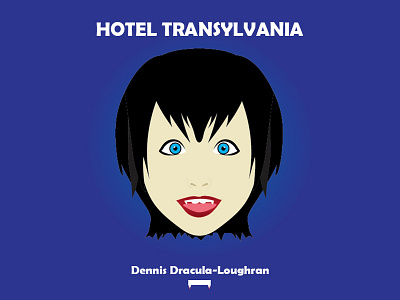 Hotel transylvania's Dennis Dracula-Loughran character design flat design illustration illustrator sticker vector