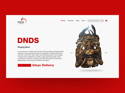Webpage Design - DNDS singing bowl design layout ui ux web design webpage design