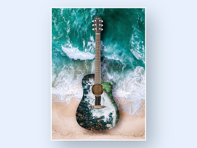 Guitar - Refresh Your Mood design guitar image manipulation photomanipulation poster