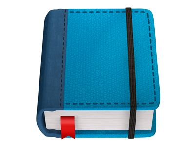 Bits Icon app black blue book diary icon journal mac red