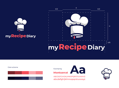 My Recipe Diary logo concept adobe adobe illustrator branding color creative design icon illustration logo vector