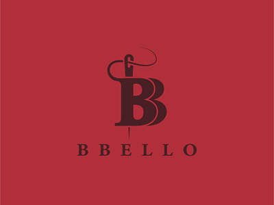 Chosen logo concept for BBELLO art brand branding design illustrator tailoring