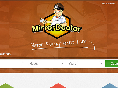 Mirror Doctor doctor ecommerce flat icons landing page mirror search shop