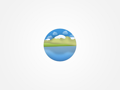 Landscape icon icon landscape mountains nature sea view