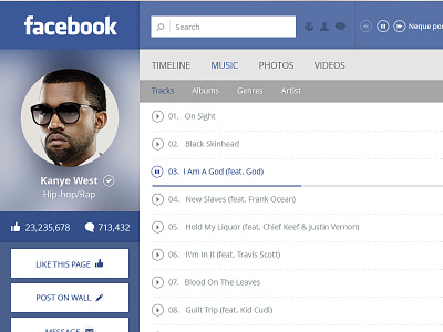 Facebook artist page artist facebook music timeline