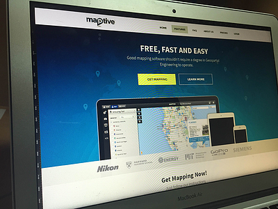 Mapping software landing page devices landing page map mapping maps mobile
