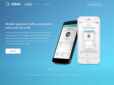 Jobox App Landing Page android app ios iphone landing page subscribe