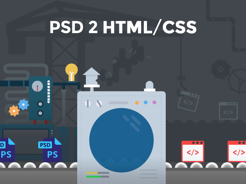 PSD2HTML Factory Gif animation css factory gif psd2html