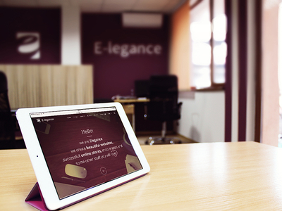 Hello, its us! design desk e legance elegance ipad office portfolio responsive workspace