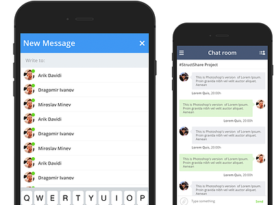 Messenger App chat history log mail message messenger
