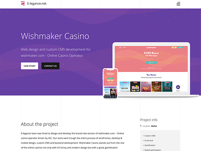 Online casino project web design