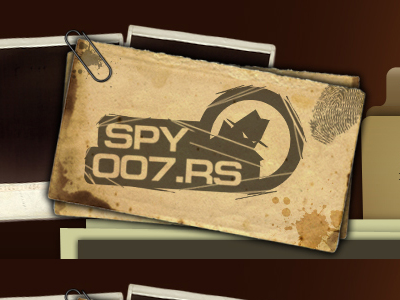Spy / detective shop logos 007 character detective logo spy spy007